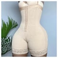 Miniatyrbild 2 av 6: Högkompression Skims Shapewear Bodyshaper Magkontroll Höftlyftare Fajas Colombianas Butt LifterBody Shaper Framkrokar Beige 4XL