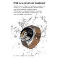 Miniatyrbild 5 av 6: SANLEPUS New Business Smart Watch NFC Smartwatch för män Bluetooth Call Fitness Tracker Health Monitor Vattentätt armbandsur Silver Brown Leather