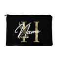 Miniatyrbild 1 av 6: Personliga initialer Sminkväska Brudtärna Maid of Honor Semester Canvas Monogram Kosmetisk påse Bröllop möhippa Present H