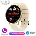 Miniatyrbild 1 av 6: LIGE Bluetooth Call Smart Watch Dam Herr 1.32 \ Silica gel 02 Bluetooth call watch