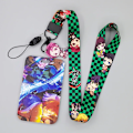 Miniatyrbild 1 av 6: 1 Set Demon Slayer Anime Kortfodral Kort Nyckel Lanyard Cosplay Badge ID-kort Hållare Halsband Nyckelringar Kamado Nezuko GMP-N