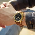 Miniatyrbild 5 av 5: Lyxmärke Herr NAVIFORCE 9144 Army Military Watch Digital Läder Sport vattentäta Klockor Kvarts Herrklocka Relogio Masculino GGLBN