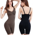 Miniatyrbild 6 av 6: Sömlös kroppsdräkt för kvinnor Postpartum modellering Push Up Korsett Butt Lifter Shapewear Bantning Body Shaper Bröstförbättrande underkläder Black L