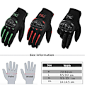 Miniatyrbild 2 av 6: 1 par Motorcykelhandskar Andningsbara Hel Finger Racinghandskar Utomhussporthandskar Cykelhandskar För Bmx Atv Väg Racing Sommar Vinter black M