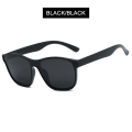 Miniatyrbild 1 av 6: HOOBAN 2023 New Square Polarized Solglasögon Män Kvinnor Mode Fyrkantiga Man Solglasögon Märkesdesign Endelad linsskydd UV400 Black Black Polarized