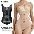 Miniatyrbild 2 av 6: waist trainer magformare korsettmodellrem kroppsslankningsunderkläder shapewear bantningsbälte faja rumplyftare faja Beige 4XL