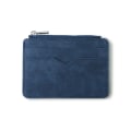 Miniatyrbild 1 av 6: Slim kortkort plånbok herr matt läder Retro multikort frostat tyg Korthållare Pengar Minimalistisk Transparent myntväska Blue