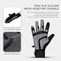 Miniatyrbild 5 av 6: Kyncilor Cykelhandskar Guantes Ciclismo Herr Dam Handske Vattentät Anti Halk Pekskärm Vandring Vinterhandskar BK-06 M