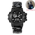 Miniatyrbild 1 av 6: SHIYUNME Watch för män LED Quartz Vattentät Armbandsur för män Mode Utomhussport Digital klocka Klockor Relogio Masculino grey
