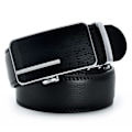 Miniatyrbild 3 av 6: Automatiskt spänne äkta läderbälte för män Svart koläderbälte för män Business Man Designer automatiskt spänne STYLE C Brown Strap 100cm