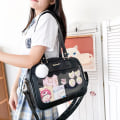 Miniatyrbild 4 av 6: Japansk Kawaii Axelväska För Kvinnor PU Läder Itabag Transparent väska JK Tote Bag Handväskor Preppy Bag ita bag Crossbody Bag White