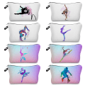 Miniatyrbild 2 av 6: Rytmisk gymnastik Print Kosmetisk väska Skollärare Present Sminkväska Kvinnliga toalettartiklar Organizer Resetoalettpaket hz6585 Cosmetic Bag