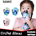 Miniatyrbild 2 av 6: 1 par Barn Cykelhandskar Barn Half Finger Cykelhandskar Utomhussport Barn Pojke Flickor Andningshandskar Ridutrustning Fantasy Unicorn M