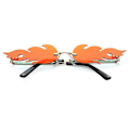 Miniatyrbild 3 av 6: Summer Flame Solglasögon Kvinnor Rimless Wave Glasögon Löpsolglasögon Lyx Trendiga Solglasögon Skärmar Kvinna C