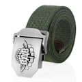 Miniatyrbild 1 av 6: SupSindy män Canvasbälte 3D ryska luftburna trupper VDV metallspänne jeansbälten för män Army Military Taktisk Bälten Man Strap Green 100cm