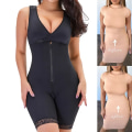 Miniatyrbild 2 av 6: Full Magic Body Shaper Kvinnor Waist trainer Bodysuit Butt Lifter Öppen gren Korsett Slimming Slida Plus Size Push Up underkläder Black 4XL