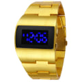 Miniatyrbild 5 av 6: Mode Led Digital Watch Herr Nilitary Sportklockor Svart Rostfritt Stål Big Wrist Multifunktion Elektroniska Armbandsur Herr silver blue