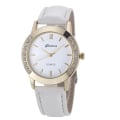 Miniatyrbild 1 av 6: 2022 Damklockor Populärt märke Geneva Klockor Mode Läderband Quartz Watch Dam Casual Utförsäljning 069884white