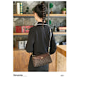 Miniatyrbild 1 av 5: JVK Luxury Dammärke Clutchväskor Designer Runda Crossbody axelväskor Handväska Dam Clutch Reseväska Coffee