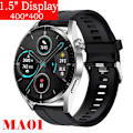 Miniatyrbild 1 av 6: Ny Smart Watch Herr Android GT3 IP68 Vattentät NFC Smartwatch Trådlös Laddning Bluetooth Ring Herr Watch för Silver Silicone smart watch