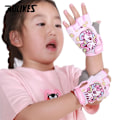 Miniatyrbild 3 av 6: 1 par Barn Cykelhandskar Barn Half Finger Cykelhandskar Utomhussport Barn Pojke Flickor Andningshandskar Ridutrustning Fantasy Unicorn M