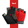Miniatyrbild 1 av 6: Män Cykelhandskar Full Finger Touch Screen Motorcykel Cykel Mtb Cykel Handskar Gym Träningshandskar Utomhusfiske Hand Guantes Half Finger Red M