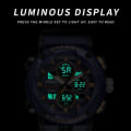 Miniatyrbild 3 av 6: SMAEL Watch Herr Vattentät LED Digital Klockor Stoppur Big Dial Klocka För Man 8038 Relogio Masculino Sport Herr Klockor Quartz Black White