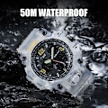 Miniatyrbild 3 av 6: SKMEI Herrklockor Mode Sport Militär Quartz Digital Vattentät Simstoppur Armbandsur Klockor Man Relogio Masculino Denim Black