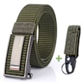 Miniatyrbild 1 av 6: Nytt mode herrbälte Toppkvalitet Bekväma nylon för män Metall Automatiskt spänne Ung Canvas Taktisk designerbälte Green Belt B Set 120cm Adjustable