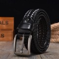 Miniatyrbild 2 av 6: Högkvalitativt 4 cm brett flätat bälte för vävt bälte för män äkta läder koremmar Handstickade designergördelbälten för jeans Style 2 115CM