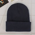 Miniatyrbild 1 av 6: Mössa Vinter för Kvinnor Män Pojkar Flickor Virkad Skullies Hatt Enfärgad Unisex Höststickad Mössa Cap Vilda Tillbehör dark grey Head 45-60cm
