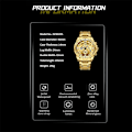 Miniatyrbild 5 av 6: NAVIFORCE Temperament Herr Lyx Mode Design Guld Herr Klockor Multifunktion Luminous Quartz Armbandsur för män Relogio Masculino SBE