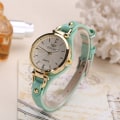 Miniatyrbild 1 av 6: pop 2023 Quartz Watch Watch Läder Tunt Armband Enfärgad Mode Presentklocka Dam Watch Para Mujer rose