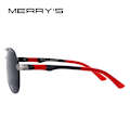 Miniatyrbild 4 av 6: MERRYS DESIGN Klassiska pilotsolglasögon för män HD Polariserade solglasögon för körning Luftfart Legering Ram Fjäderben UV400 S8404 C04 Gray G15