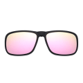 Miniatyrbild 1 av 6: DOHOHDO New Square Polarized Solglasögon För Män Kvinnor Flip Up Clip On Solglasögon Utomhus Förarglasögon Körglasögon Oculos Pink as show