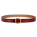 Miniatyrbild 1 av 6: 2021 nya bälten för kvinnor äkta läder lyxiga designerjeansbälte Dam midjeband Mode fyrkantigt metall spänne bälte dam svart Red Brown 110cm