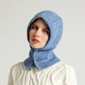 Miniatyrbild 3 av 6: Vinterstickad mössa för kvinnor, dambalaclava, varm ringhalsduk i garn, beanie, utomhus snood, krage, halsduk, ny WB30-7