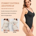 Miniatyrbild 6 av 6: Sexig stringtrosa för kvinnor Magkontroll Shapewear V-ringad linne Underkläder Jumpsuit Slät kroppsformare midja Smal underkläder Nude-Thong L