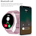 Miniatyrbild 4 av 6: OLED Mode Smart Watch Dam Puls Blodtryck Multifunktionell Watch Herr Kvinna Vattentät Smartwatch Kvinnor Pink