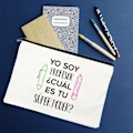 Miniatyrbild 1 av 6: Yo Soy Profesor Cual Es Tu Superpoder Spanska sminkväskor Lärare Canvas Penna Förvaringspåse Resetoalettartiklar Organizer Presenter W01327-TBWH-D