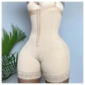Miniatyrbild 1 av 6: Högkompression Skims Shapewear Bodyshaper Magkontroll Höftlyftare Fajas Colombianas Butt LifterBody Shaper Framkrokar Beige S