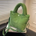 Miniatyrbild 2 av 6: Mode manchesterväska för kvinnor Trend Nya handväskor Nisch Mångsidiga axelväskor med nylon Khaki 28x9.5x21cm
