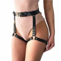 Miniatyrbild 2 av 6: Fullyoung Sele För Kvinnor Strumpeband Bälten Underkläder Bälten Strumpor Kroppsrumpor Bondage Läder Ben Sele Bälten Hängsel