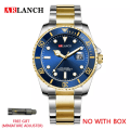 Miniatyrbild 1 av 6: ARLANCH Hot Sell Herr Quartz Steel Watch Lysande Datum Analog Casual Watch Business Vattentät Watch Man Relogio Masculino Gold blue