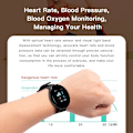 Miniatyrbild 3 av 6: Digital Watch herrklockor Blodtryck Rund Smart watch Dam Smart Armband Vattentät Sport Tracker För Android IOS Red