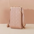 Miniatyrbild 1 av 6: NYTT Mode Stenmönster Crossbody-väska Dam PU-läder Lyx Samll Telefonficka Damväska Axelväskor Handväskor B-apricot