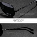 Miniatyrbild 3 av 6: KINGSEVEN Brand Herr Solglasögon i aluminium 2022 Nya Polariserad UV400 Spegel Solglasögon för män Kvinnor För Herr Oculos de sol 7735 Black Gray