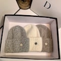 Miniatyrbild 4 av 6: Uspop Nya Dammössor Vinter Tjocka Varma Stickade Mössor Enfärgad Bokstav M Mjukt Hår Skullies Beanies Bean paste Pink elastic 53-59 cm