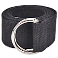 Miniatyrbild 1 av 6: Mode Casual Unisex Nylon Canvas Tyg Bältesrem D Ring Spänne Midjeband Enfärgad Lång tygklänning Stickad midjeband black