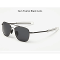 Miniatyrbild 1 av 6: Mode Svarta American Army MILITARY Polarized Pilot Solglasögon Herr Märke Amerikanska Optical Polarized Solglasögon Oculos De Sol Gun Black